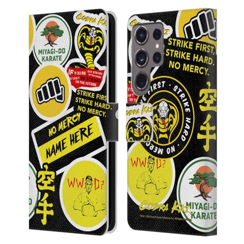Coque Cobra Kai S24 Ultra Étui Cuir Personnalisable Strike Logo pour le Bureau
