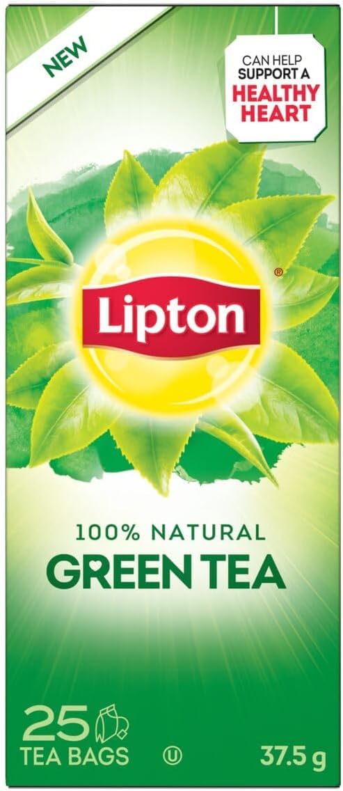 Lipton Pure Green Tea - 25 Count (Pack of 1), Unsweetened and
