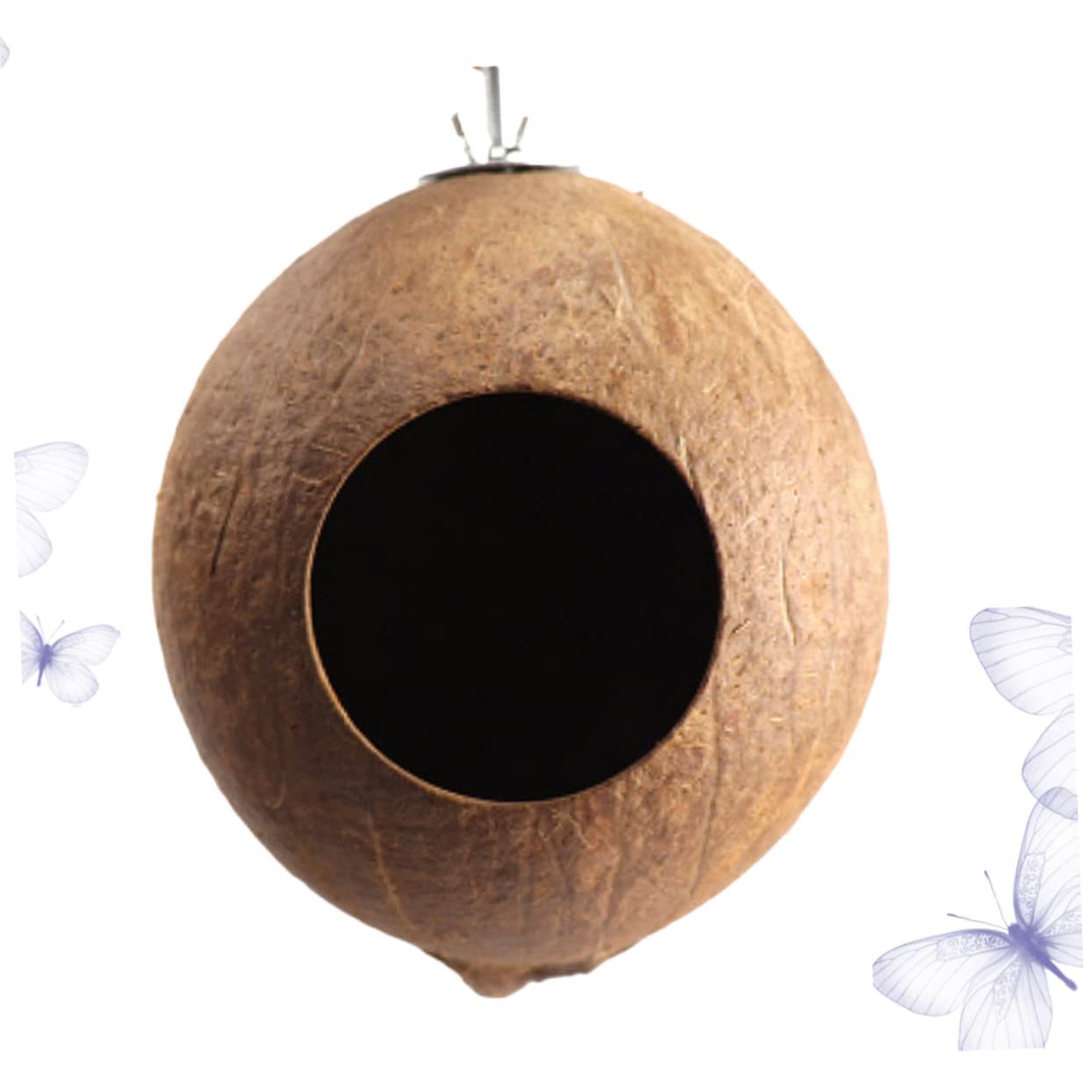 DOITOOL nids d'oiseaux Oiseaux Suspendus Jouet Cage Oiseaux nid pour Oiseaux nid d'oiseau de Noix de Coquille de Noix de hamac Petit Perroquet Le nid d'oiseau Accessoires Bambou