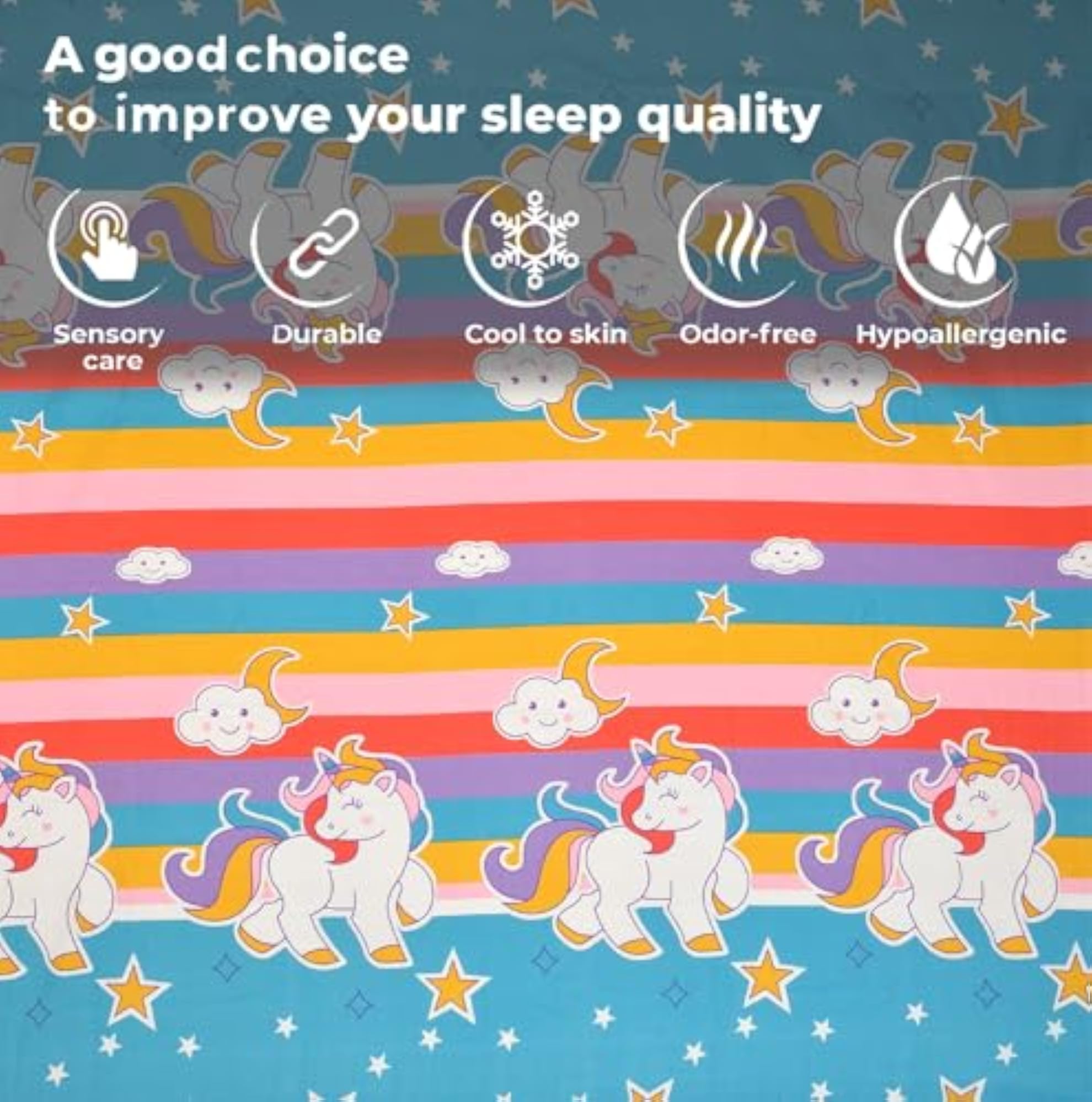 Kids Cartoon Printed King Size Bedsheet with 2 Pillow Covers