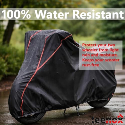 Image of Xoom 110 Scooter Cover Waterproof Dustproof Sun Rain Cover Compatible for Xoom 110 Upto 2026 Model - Black