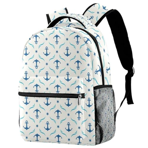 Sac à dos d'école bleu multicolore 29.4x20x40cm pour fille et garçon