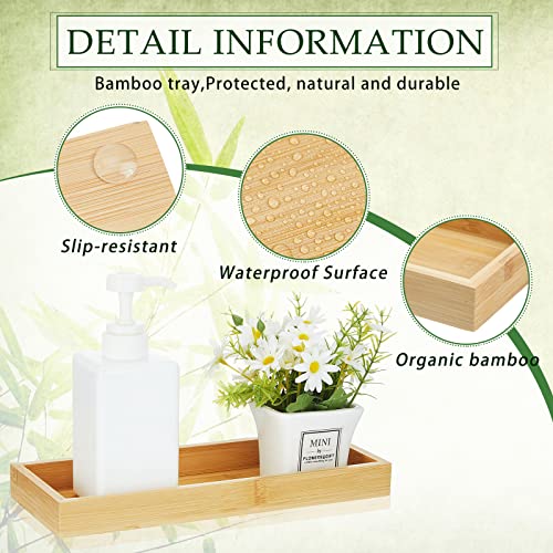 2 Pcs Bamboo Bathroom Tray Toilet Paper Storage Toilet Tank Tray Toilet Tissue Holder Organizer Box Basket For Tank Kitchen Counter (11 X 4X 1 Inch) #TOP2