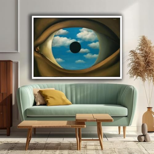 Le faux miroir peinture murale sur toile pour salon moderne