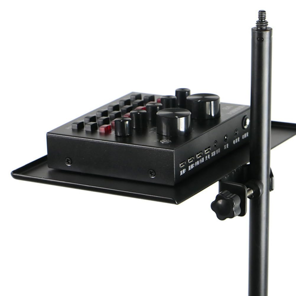 Abaodam 2Pcs Microphone Stand Tray Clamp On Firm Rack Tray Holder Adjustable Mic Stand Shelf for Live Streaming Stage Music Sheet Karaoke Recording Podcast - Image 2