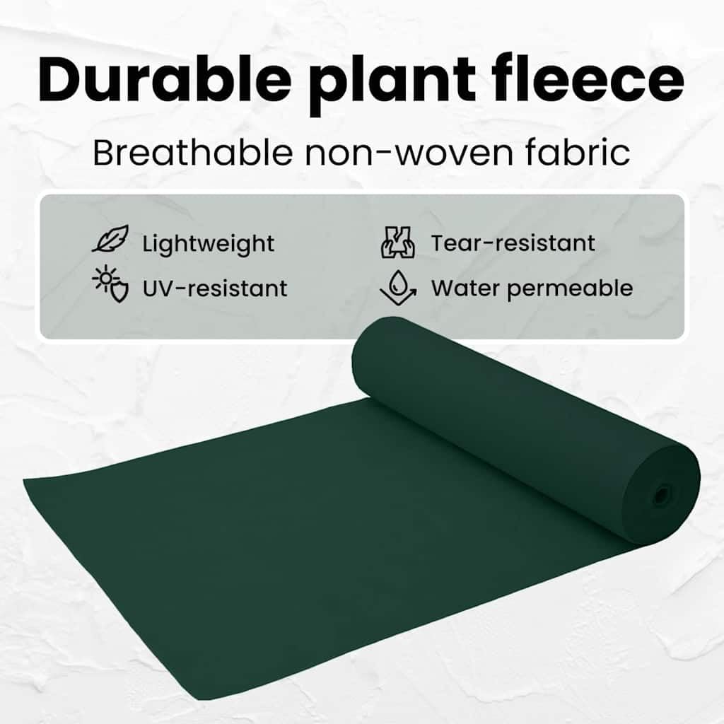 vidaXL Winterschutz fur Pflanzen Grün 100 x 1,6 m Vliesstoff