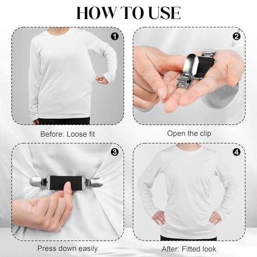 Image of Ruisita 12 Pieces Dress Clips Back Cinch Set, Shirt, Sweater, Clothes, Mitten, Shawl, Waist Clips for Women Men