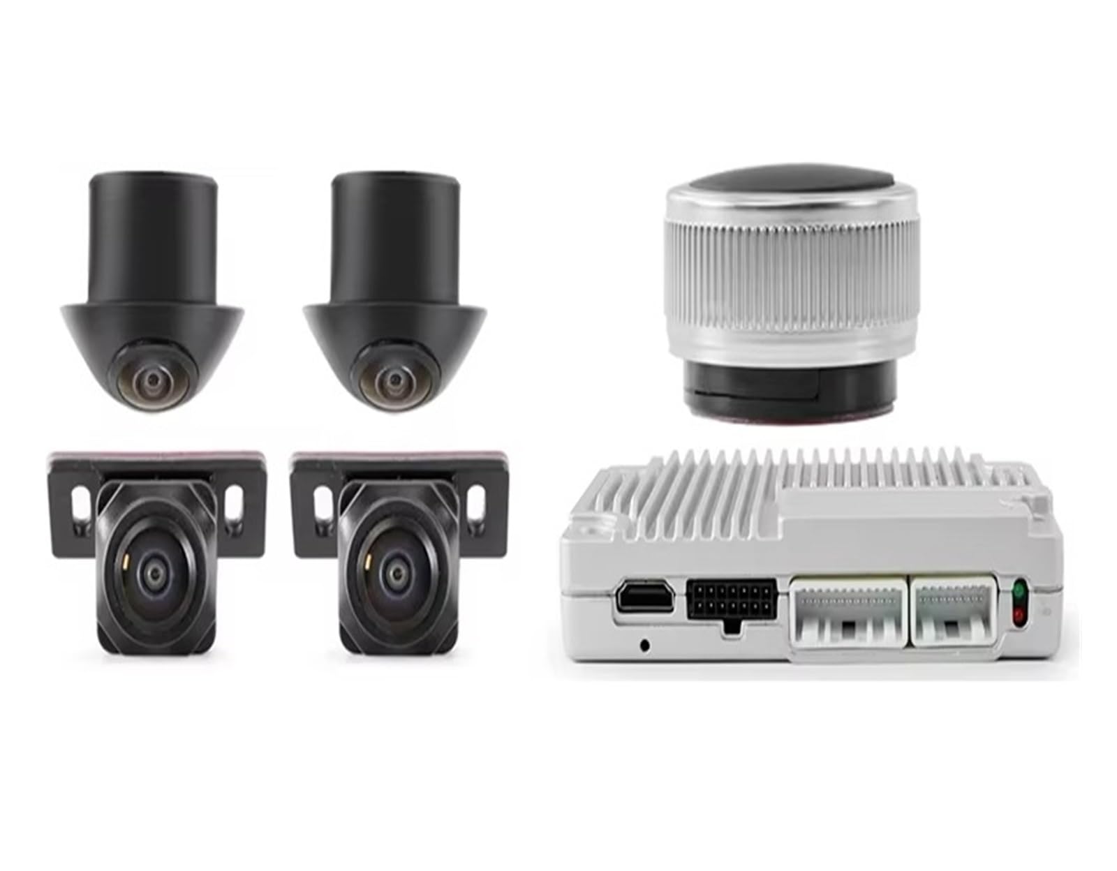 Panoramico Surround Revisione Circolare Registratore DVR Monitoraggio 1080P Vista Panoramica Telecamera 3D Uccelli A 360 Gradi Telecamera Retromarcia(360 with 32G USB)