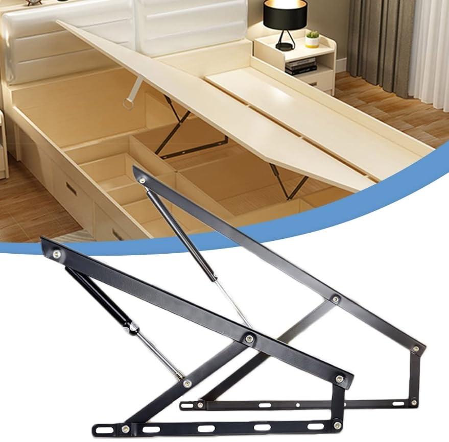 2 pcs Bisagra Levantar Lift Up Plegable cama par Muebles Accesorios,Mecanismo de elevación hidráulico para cama,Herrajes Cama Abatible,Pistones A Gas,mecanismo mesa elevable,Bisagras Elevables
