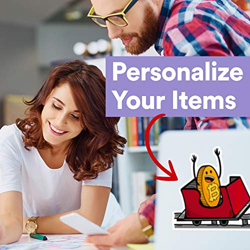 Stickeroonie Bitcoin Vinyl Sticker, Bitcoin on a Roller Coaster Ride, 4 x 4 Inches Size - Image 5