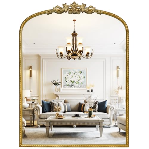 Vintage Gold Mirror for Vanity - 24x32 Inch