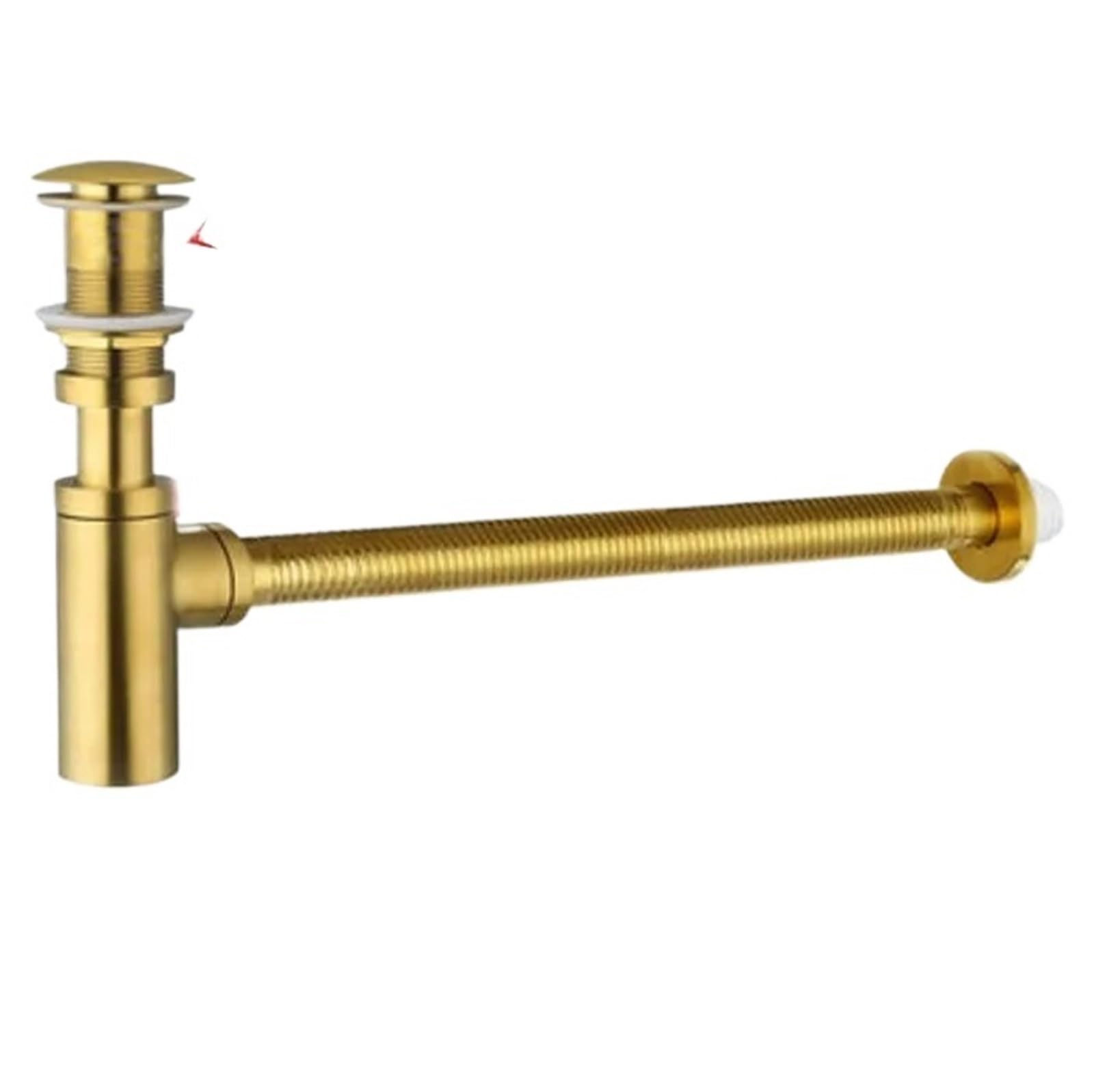 Sifón for lavabo de baño latón con sifón y desagüe emergente dorado Para Lavabo De Baño y Lavabo(Without hole set)