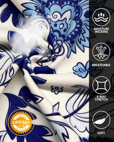 Image of WOWENY 3 /4 Sleeve Dress for Women with Pockets V Neck UPF 50+ Casual Sun Dress Breathable Quick Dry Beach Vacation