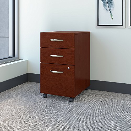 Bush Business Furniture Series C 3 Drawer Mobile Pedestal in Mahogany