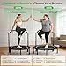 BCAN BT2 450/550LBS Mini Rebounder Trampoline for Adults with Bar, Fitness Trampoline with Bungees, Adjustable Handle, Stable & Quiet, Indoor Outdoor, Whole-Body Workout & Relaxation at Home-48IN-SLV