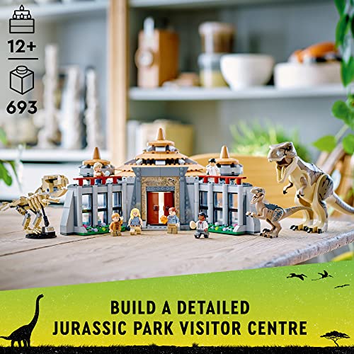 Lego Jurassic Park Visitor Center: T. Rex & Raptor Attack 76961 Buildable Dinosaur Toy; Gift For Teens And Kids Aged 12 And Up, Including A Dino Skeleton Figure, 6 Minifigures And More #TOP1