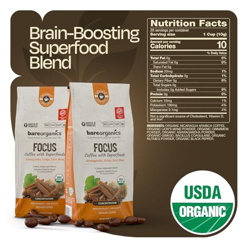 BareOrganics Focus Probiotic Coffee