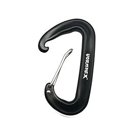 12KN Aluminum Carabiner Clip 4 Pack for Hammocks, 2700lbs Heavy Duty Large Clipping On Camping Accessories, Water Bottle,Backpacking and More - Black
