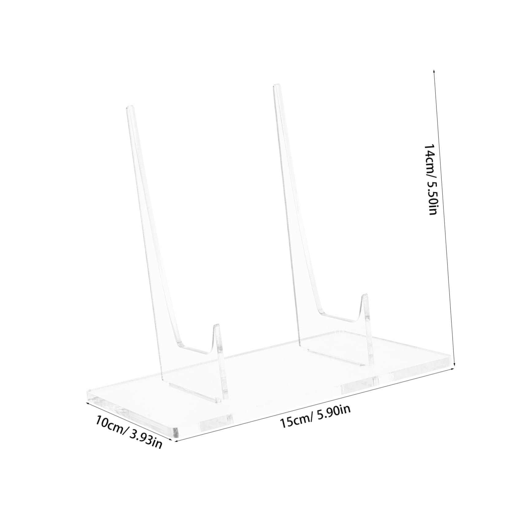 Unomor Acrylic Plate Display Stand Versatile Photo Frame Book and Plate Holder for Home Office Library