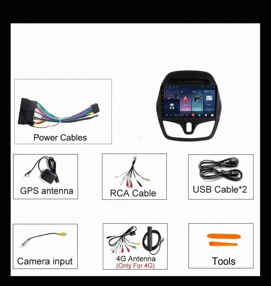 Carplay Coche Spark Beat 2015 Android Auto Radio Pantalla Táctil 7