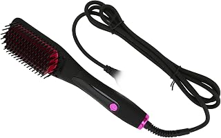 Escova de alisamento de íon negativo Escova de alisamento de cabelo com ajuste multinível de silicone macio Regulamentos dos EUA