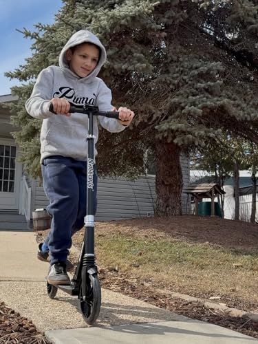 Image of Nattork Kick Scooter for Age 6+ Kids Teens Adults, Max Load 240 LBS, Adjustable Height Foldable with 8 inch Large Wheels, Anti-Shock Suspension