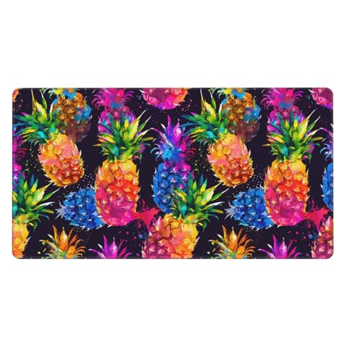 Tapis de souris en caoutchouc imprimé ananas aux finitions soignées