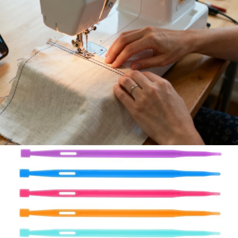 10Pcs Purple Thang Sewing Tool Kit with 2 Storage Bags - Multifunctional Quilting Needles for Crafting, Quilting and Tailoring