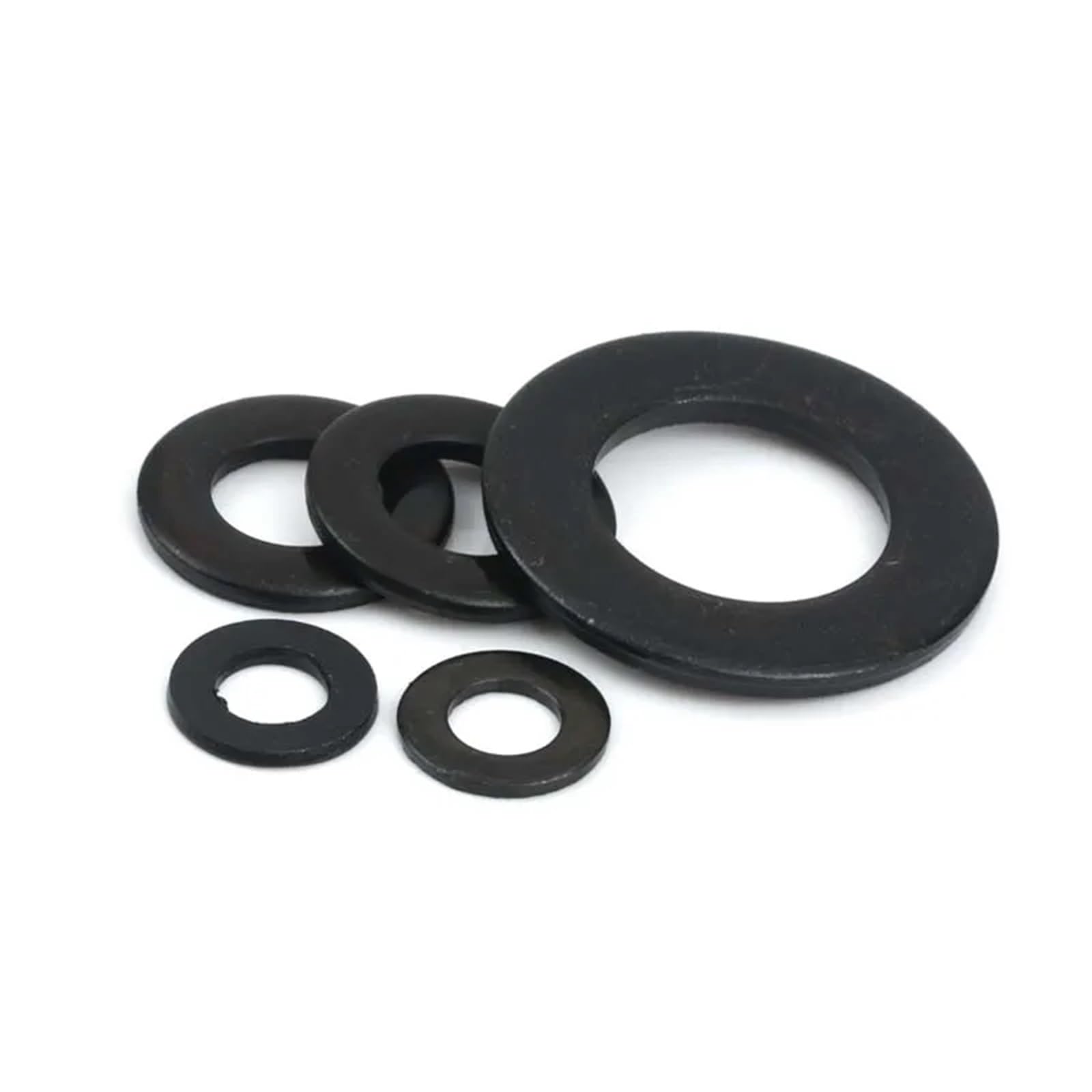 400 Stück M4-M16 schwarz plattierte flache Unterlegscheiben aus Edelstahl 304, einfache Dichtung FüR Schrauben(M14x28x2.5)