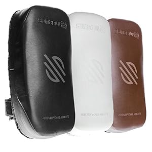 Sanabul Battle Forged Kickboxing Muay Thai Pads 2pcs Boxing Pads | Martial Arts Training Equipment and Muay Thai Taekwondo Kick Pads | (1 Pair) Black