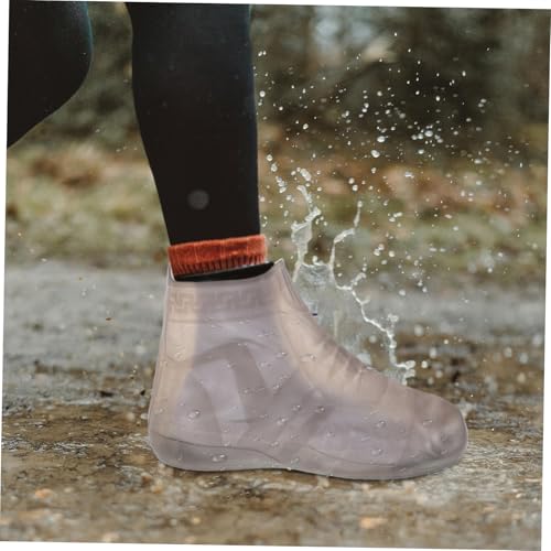 1 par de cubiertas para zapatos de silicona para hombre y mujer con alta elasticidad, protectores impermeables para lluvia, fáciles de colocar para uso exterior miniatura 6