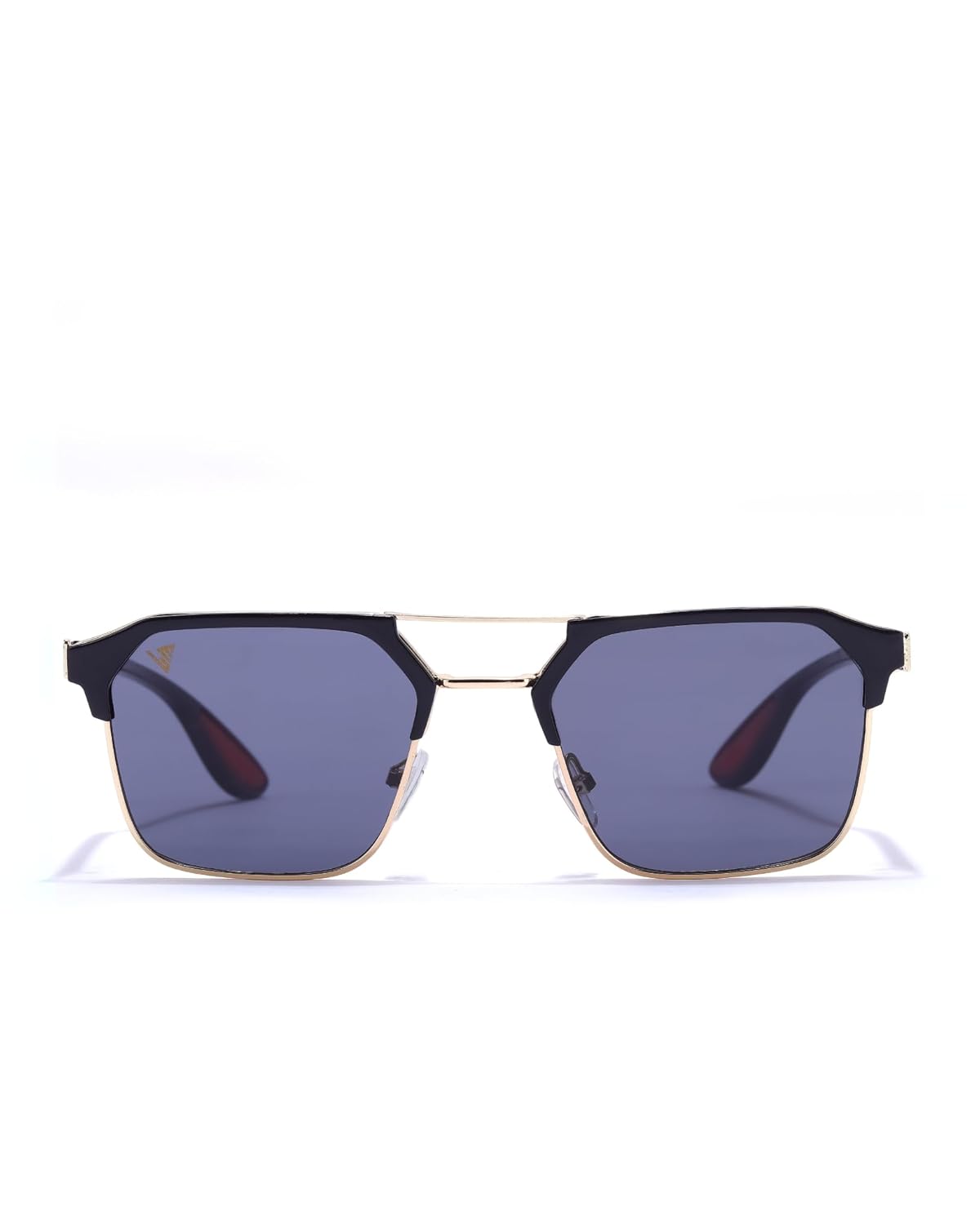 LM Eyewear ALPHA SUN Double-Bar Rectangle Metal Sunglasses for Men &amp; Women – Available in Black, Silver, Gold &amp; RGB Finis