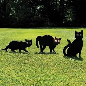 Garden Mile 3er Set Metall Katzenfiguren