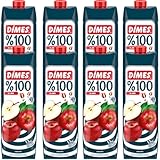 Dimes 100 % Apfelsaft – 1 L Flasche | Direktsaft ohne Zusatzstoffe, 8 ER