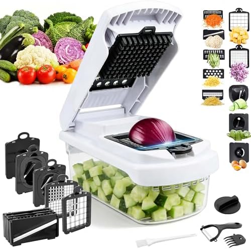18-in-1 Vegetable Chopper Mandoline Slicer for Kitchen, Food Chop...