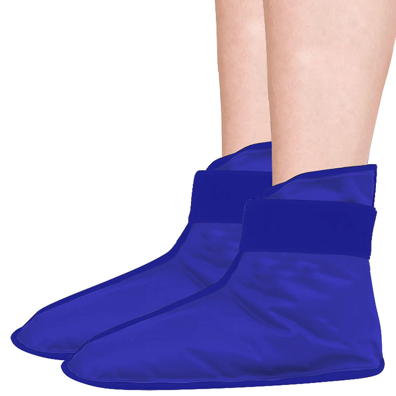 Newgen Medicals Kühlsocken: 4er-Set Gel-Kühlschuhe mit Stoff-Sohle, auch für Wärmeanwendung (Wärmeanwendung Fuß, Kühlende Fußschuhe, Kühl)