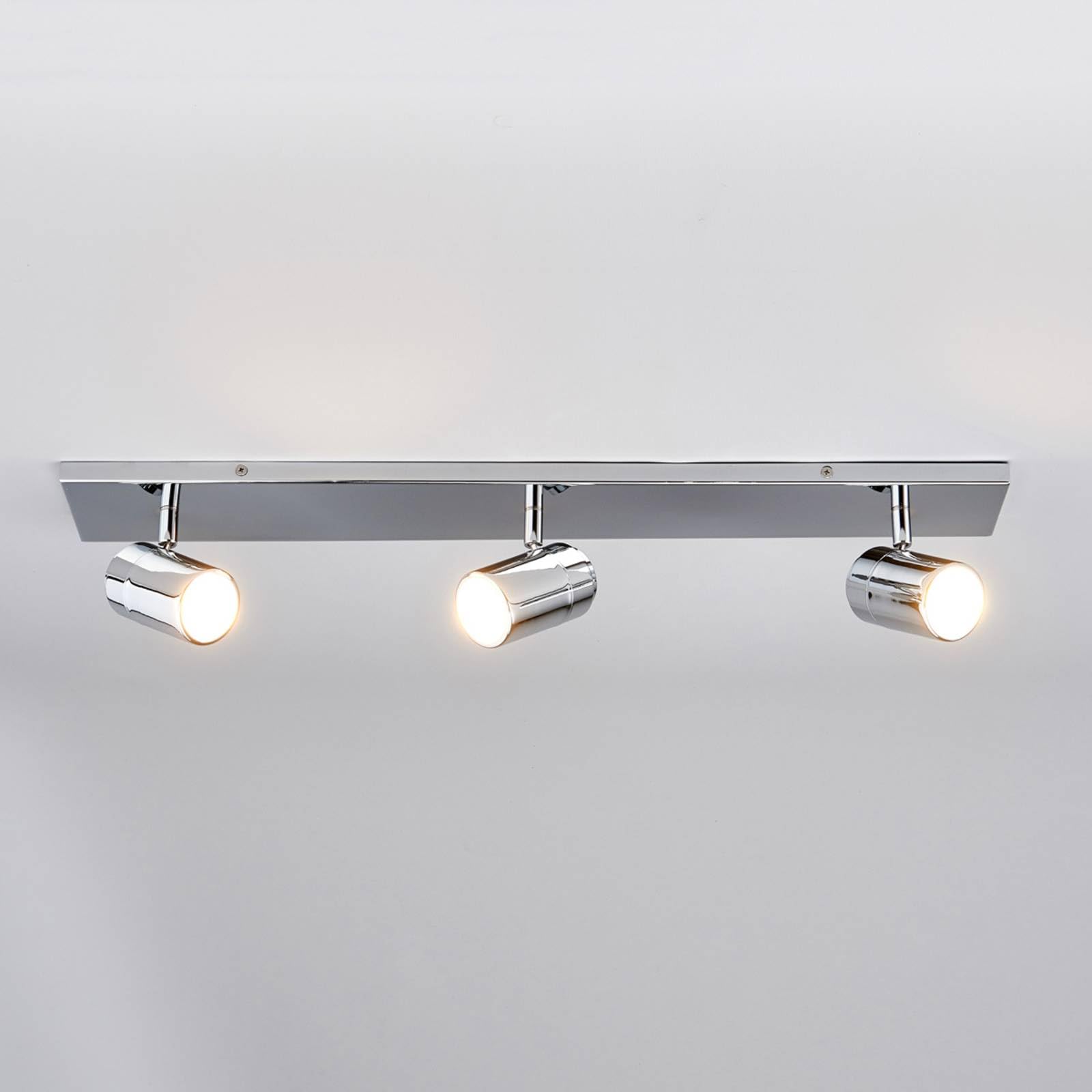 Lindby Deckenlampe Dejan (spritzwassergeschützt (Modern) in Chrom aus Metall (3 flammig, GU10) - Bad Deckenleuchte Lampe Badezimmerleuchte