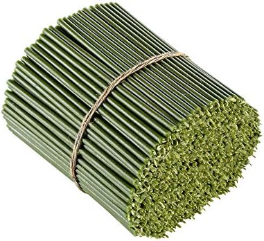 Danilovo Pure Beeswax Candles - No-Drip, Smoke-Less, Tall, Thin Taper Candles – Decorative Candles for Church Prayer, Decor or Birthday Candles – Honey Scented Candles – 7.3”x0.24” (Green, 50pcs)