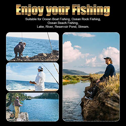 Image of Fishing Reel, Spinning Reel, Ultralight 5.2:1 Gear Ratio, 12 Ball Bearings, 39.5LB Carbon Fiber Drag, Reversible Handle for Left and Right Retrieve, Perfect for Freshwater and Saltwater