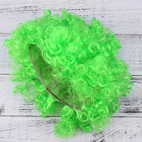 Amosfun 3Pcs St. Traje Do Dia Patricks Peruca Afro Cosplay Festa Irlandesa Cocar Perucas Cosplay Per
