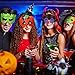 Blulu 12 Pieces Halloween Masks for Kids Favors Kids Halloween Face Mask Costumes Dress-up Supplies