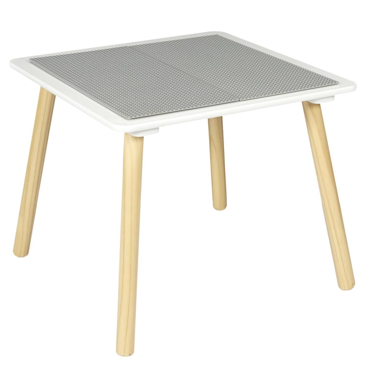 Paris Prix Table de Jeu Enfants Brique 52cm Gris & Naturel