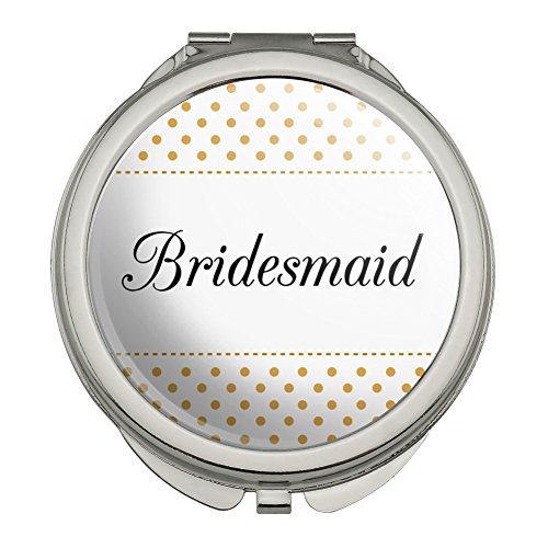 Bridesmaid Wedding Elegant Polka Dots Compact Travel Purse Handbag Makeup Mirror