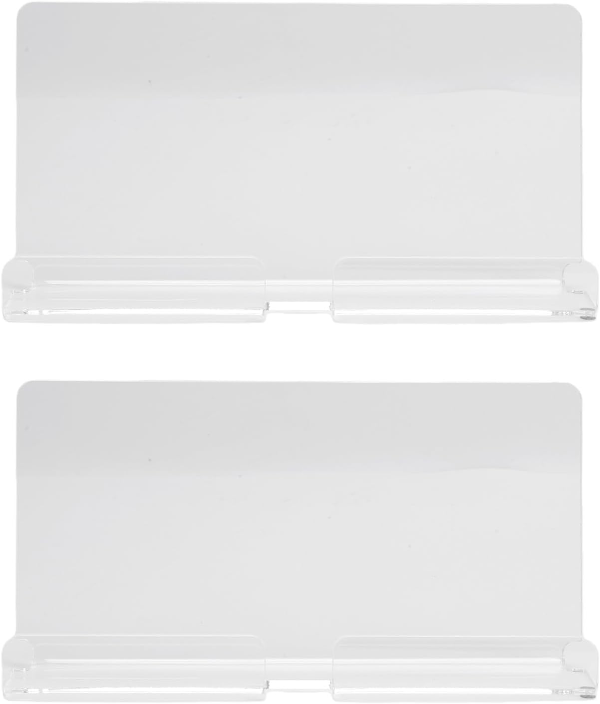 GLOGLOW Storage Rack Mount Holder Stand 2pcs Tablet Phone Wall Mount with Cable Grooves and AC Plug Holder for Kitchen Bathroom Bedroom Office Acrylic Tablet Wall Nan (Clear)