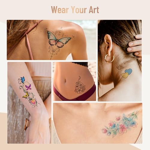 Phomemo TK41 Temporary Tattoo Maker, Create Custom Temporary Tattoos for Adult, Temporary Tattoo Printer Kit with 60Pcs Tattoo Papers & 16 Markers, Gifts for Birthdays, Parties, Weddings and Holidays image 3