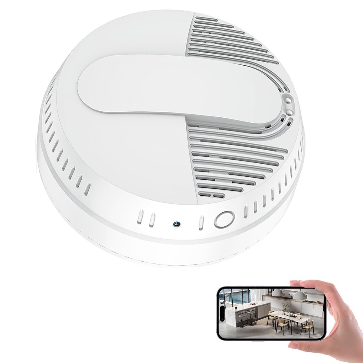 LIZVIE 1080P Smoke Detector Hidden Camera Compact 10000mAh Spy Cam Supports 2 4G WiFi Night Vision Motion Detection