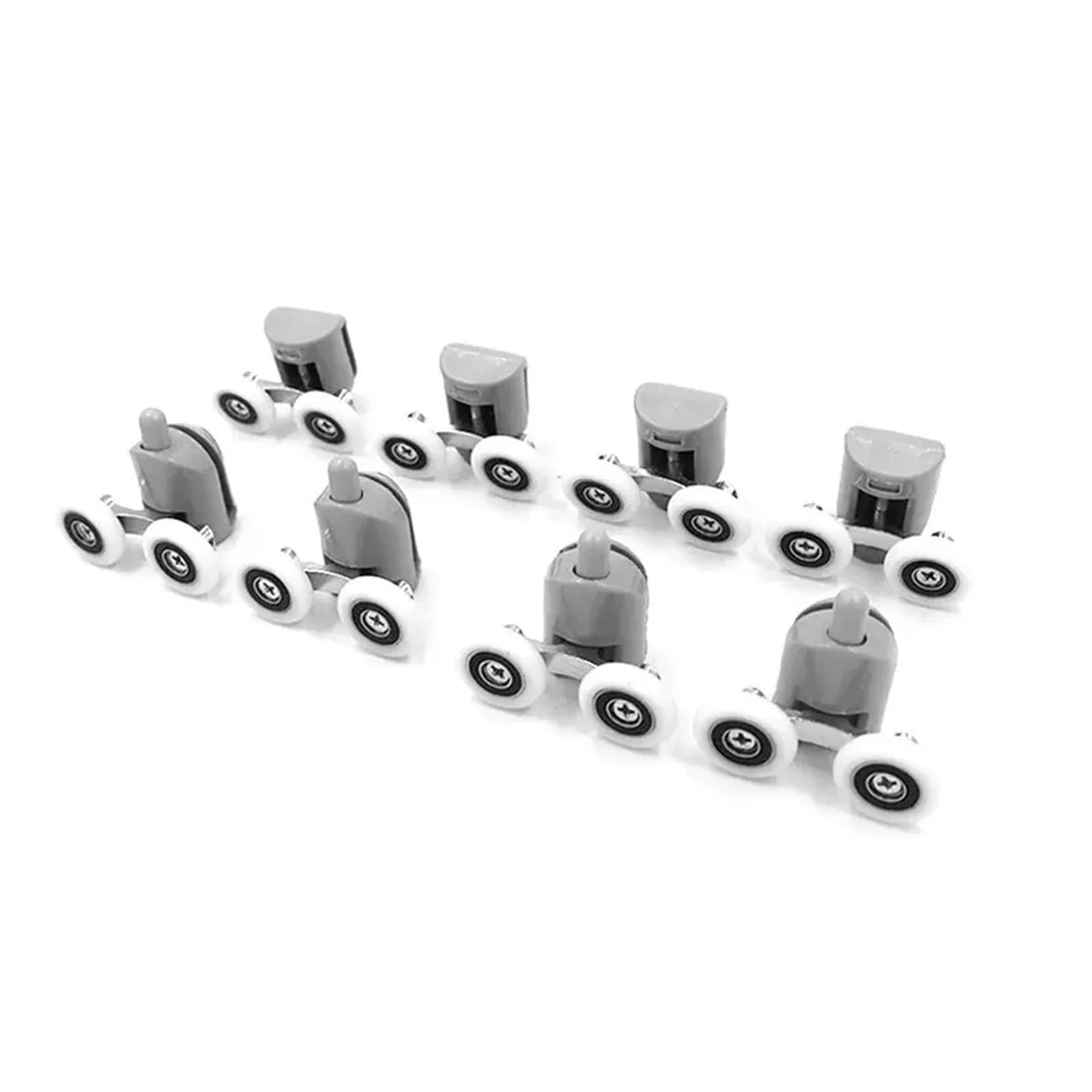 Wangshaowei Purple Shower Door Rollers 8Pcs Diameter 23/25/27Mm Shower Door Rollers Wheels Room Pulley Replacement 4Top +4Bottom(,23Mm)