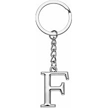 Yuxh Letter Keychain, Initial Alphabet Key Ring for Boys & Men | Durable alloy for car keys & backpacks. A-Z full letter selection, ideal gift for friends & family