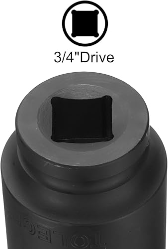 Miniatura 8 de uxcell 34-Inch Drive 0.827 in 12-Point Deep Impact Socket, CR-MO Steel 3.071 in Longitud, Tamaños métricos