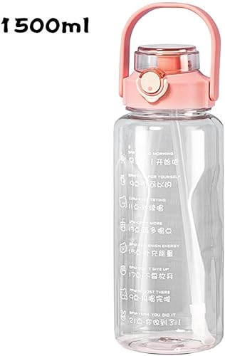 Miniatura 5 de Gradient - Botella de agua motivacional a prueba de fugas, flujo rápido, sin BPA, botella de agua potable transparente para gimnasio, camping,